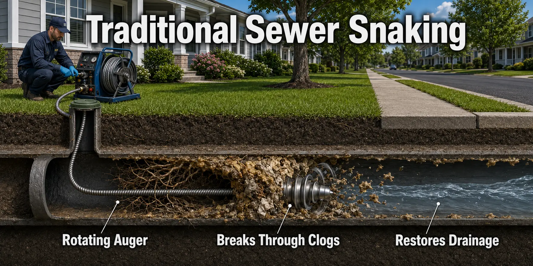 Prince William County Virginia Sewer Snaking Pipes