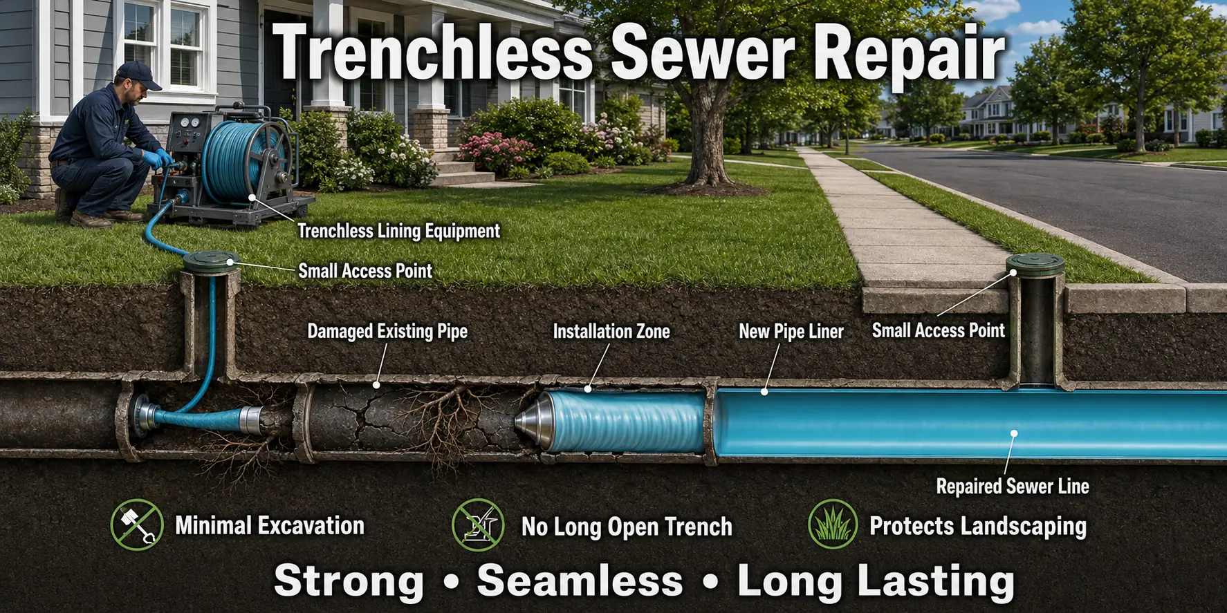 Prince William County Virginia Trenchless Sewer Pipe Repair