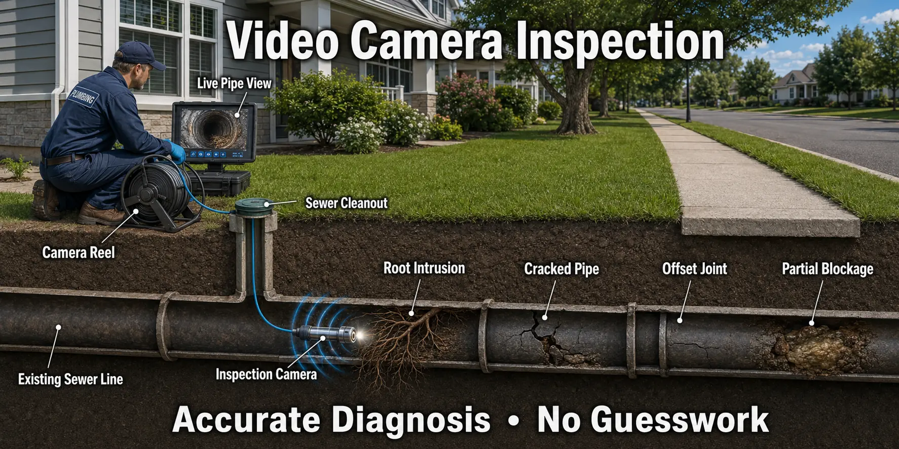 Prince William County Virginia Video Camera Pipe Inspection
